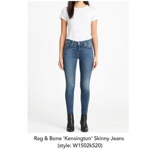 Rag & Bone‎ Monument Low Rise Skinny Jeans Size  25 Y2K Stretch Denim W1502K520